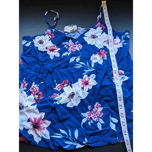 Yumi Kim Tank Top Pajama Floral Tapestry Navy Siesta Spaghetti Strap Large - Picture 5 of 8